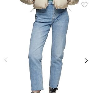 Topshop straight leg high waisted MOTO jeans